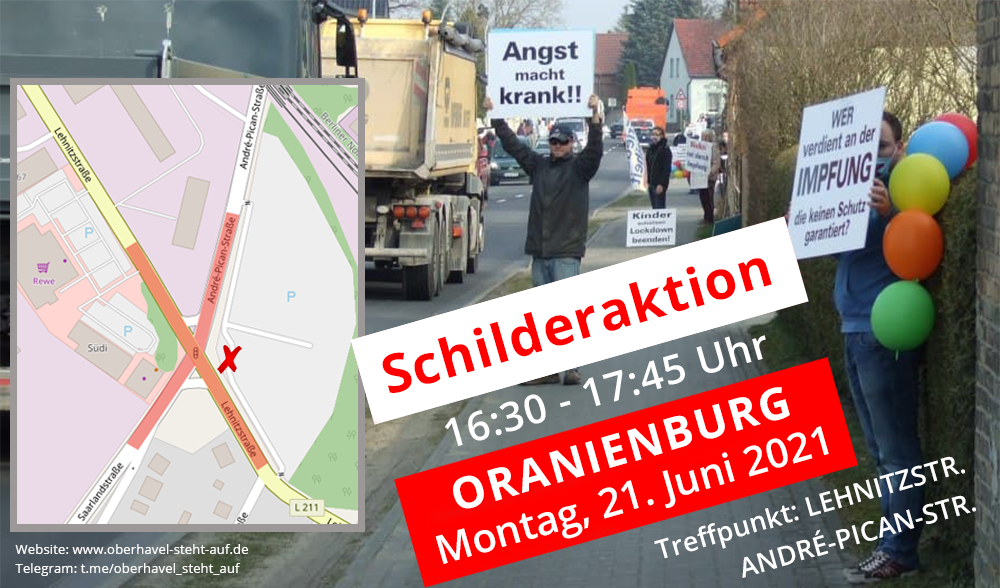 21.06.2021 Schilderaktion in Oranienburg